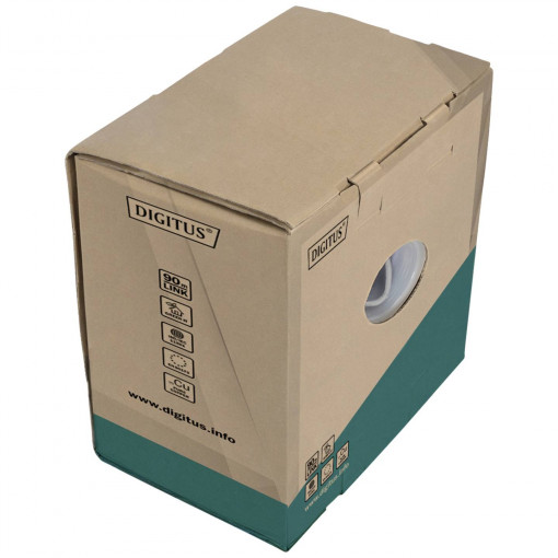 DK-1511-V-305-1: Tele-informātikas vadi;Wire; U/UTP; 5e; solid; Cu; 4x2x24AWG; PVC; grey; 305m; Øcable: 4.7mm DK-1511-V-305-1: Tele-informātikas vadi;Wire; U/UTP; 5e; solid; Cu; 4x2x24AWG; PVC; grey; 305m; Øcable: 4.7mm