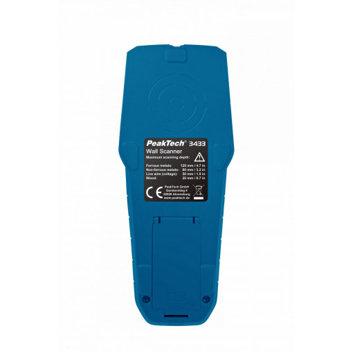 P 3433: Kabeļu, metālu lokalizatori;Non-contact detection of wood, metal and cables; LCD; IP54