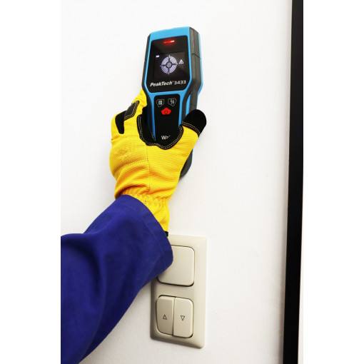 P 3433: Kabeļu, metālu lokalizatori;Non-contact detection of wood, metal and cables; LCD; IP54