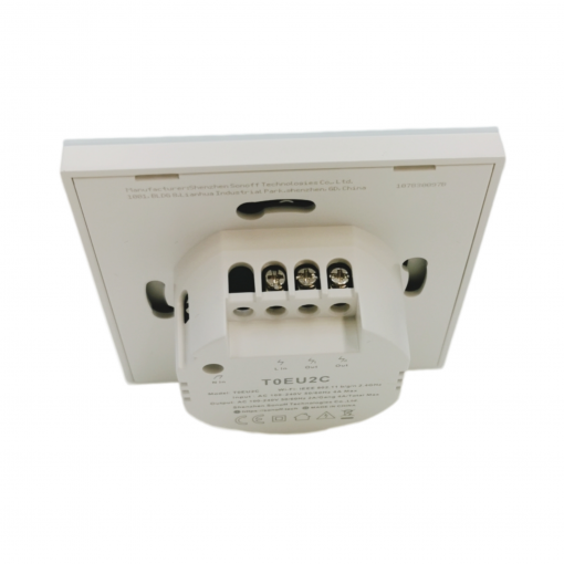 T0EU2C: Ēkas automātika;Touch switch; TX; 100÷240VAC; in mounting box; -10÷40°C; 433MHz T0EU2C: Ēkas automātika;Touch switch; TX; 100÷240VAC; in mounting box; -10÷40°C; 433MHz