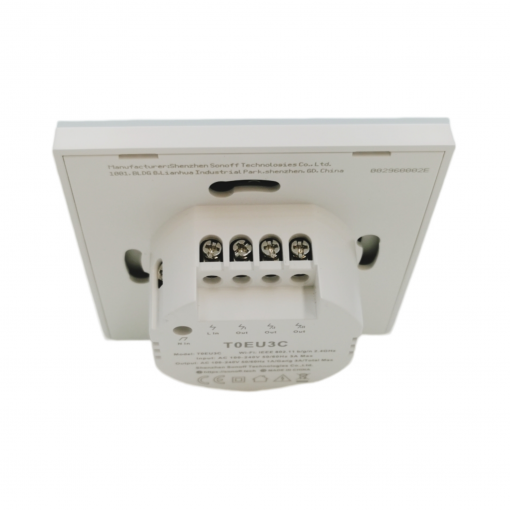 T0EU3C: Ēkas automātika;Touch switch; TX; 100÷240VAC; in mounting box; -10÷40°C; 433MHz T0EU3C: Ēkas automātika;Touch switch; TX; 100÷240VAC; in mounting box; -10÷40°C; 433MHz