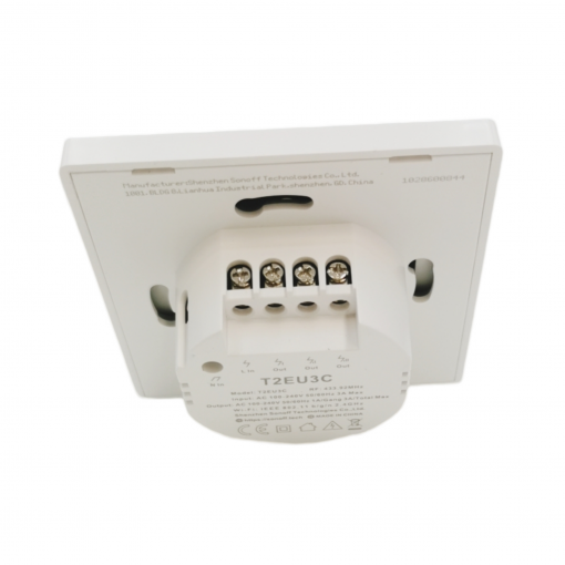 T2EU3C: Ēkas automātika;Touch switch; TX; 100÷240VAC; in mounting box; -10÷40°C; 433MHz T2EU3C: Ēkas automātika;Touch switch; TX; 100÷240VAC; in mounting box; -10÷40°C; 433MHz