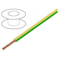 FLRY-B1.50-YL/GR: Vadi FLRY automašīnas instalācijai;Wire; FLRY-B; stranded; Cu; 1.5mm2; PVC; yellow-green; 60V; 100m
