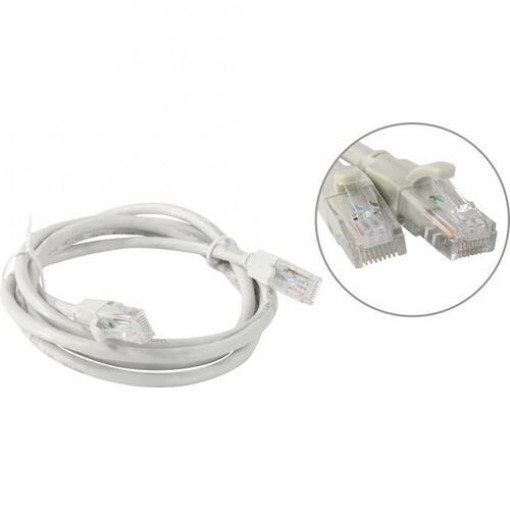 IBEHF: Kabeļi ar savienojumiem RJ45;Patch cord; UTP; 6; CCA; PVC; grey; 1m; RJ45 plug,both sides; 26AWG