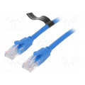 IBELI: Kabeļi ar savienojumiem RJ45;Patch cord; UTP; 6; CCA; PVC; blue; 3m; RJ45 plug,both sides; 26AWG