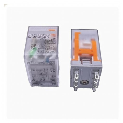 7760056077; Relay: electromagnetic; DPDT; 24VDC; Icontacts max: 10A; socket; WEIDMÜLLER; DRM270024LD 7760056077; Relay: electromagnetic; DPDT; 24VDC; Icontacts max: 10A; socket; WEIDMÜLLER; DRM270024LD