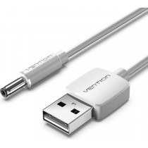CEXWF: DC barošanas vadi;Cable; USB A plug,DC 3,5x1,35 plug; white; 1m; Core: Cu
