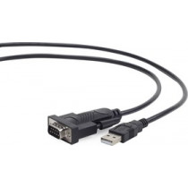 UAS-DB9M-02: Datora vadi un adapteri;USB to RS232 converter; D-Sub 9pin plug,USB A plug; 1.5m; black