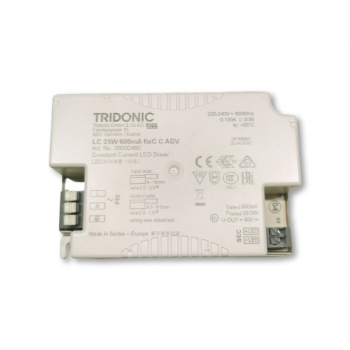 LC 25W 600MA FIXC C ADV: LED barošanas avoti;Power supply: switched-mode; LED; 25W; 21.4÷44VDC; 600mA; IP20 LC 25W 600MA FIXC C ADV: LED barošanas avoti;Power supply: switched-mode; LED; 25W; 21.4÷44VDC; 600mA; IP20
