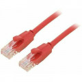 IBERH: Kabeļi ar savienojumiem RJ45;Patch cord; U/UTP; 6; CCA; PVC; red; 2m; RJ45 plug,both sides