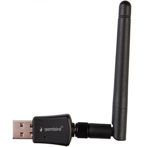 WNP-UA300P-02, PC extension card: WiFi network; USB A plug; USB 2.0; black, GEMBIRD