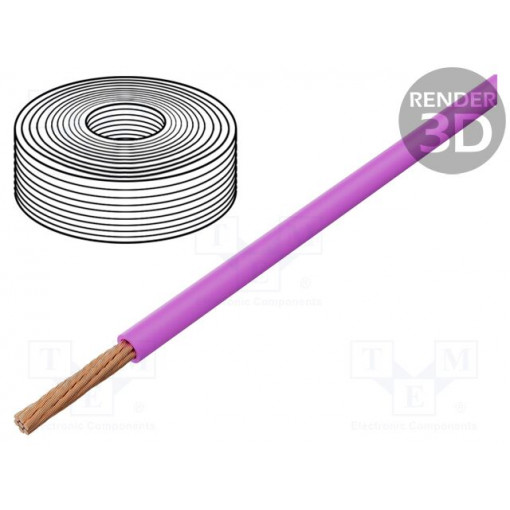 100 m set; FLRY-B1.00-PK; Wire; FLRY-B; 1x1mm2; stranded; Cu; PVC; pink; 60V; 100m; Class: 5; BQ CABLE; FLRY-B1.00-PK 100 m set; FLRY-B1.00-PK; Wire; FLRY-B; 1x1mm2; stranded; Cu; PVC; pink; 60V; 100m; Class: 5; BQ CABLE; FLRY-B1.00-PK
