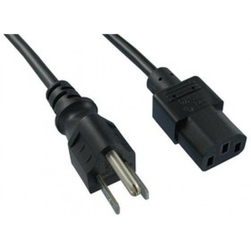 212004-01; Cable; 3x18AWG; IEC C13 female,NEMA 5-15 (B) plug; PVC; 2.2m; Qualtek Electronics; 212004-01