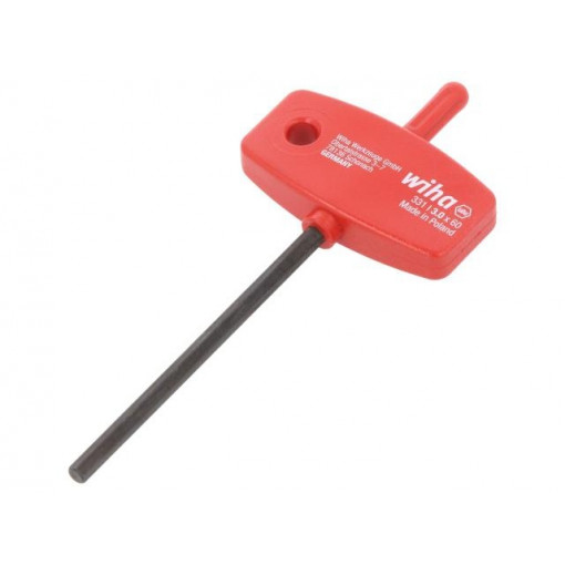00897; Key; hexagon keys; HEX 3mm; Overall len: 95mm; Kind of handle: T; WIHA 00897; Key; hexagon keys; HEX 3mm; Overall len: 95mm; Kind of handle: T; WIHA