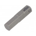01708; Screwdriver bit; Allen hex key; HEX 6mm; Overall len: 25mm; WIHA