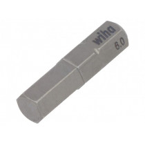 01708; Screwdriver bit; Allen hex key; HEX 6mm; Overall len: 25mm; WIHA 01708; Screwdriver bit; Allen hex key; HEX 6mm; Overall len: 25mm; WIHA