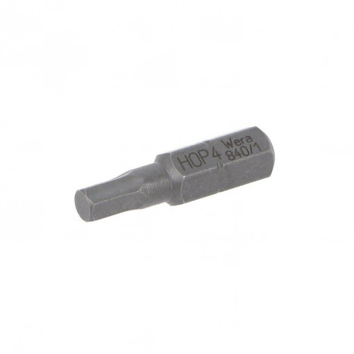 05056320001; Screwdriver bit; Allen hex key; HEX 4mm; Overall len: 25mm; WERA