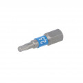 05056682001; Screwdriver bit; Allen hex key; HEX 2,5mm; Overall len: 25mm; WERA