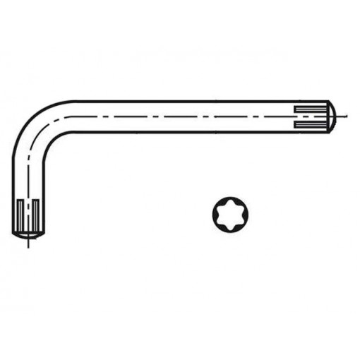 2094665; Key; Torx®; TX25; Overall len: 63mm; steel; BOSSARD