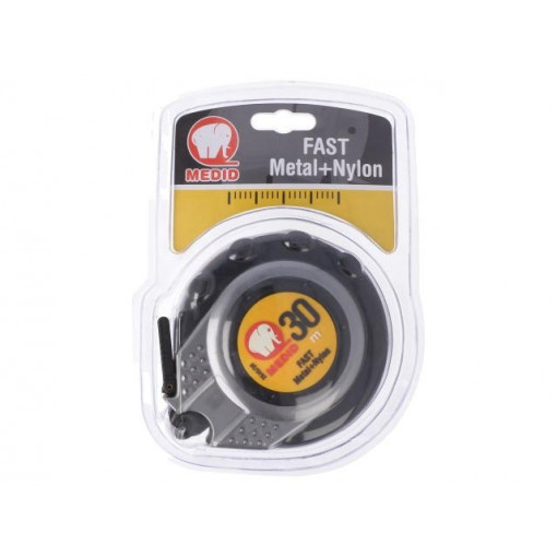 264530; Measuring tape; L: 30m; Width: 15mm; Enclos.mat: ABS,elastolan; MEDID