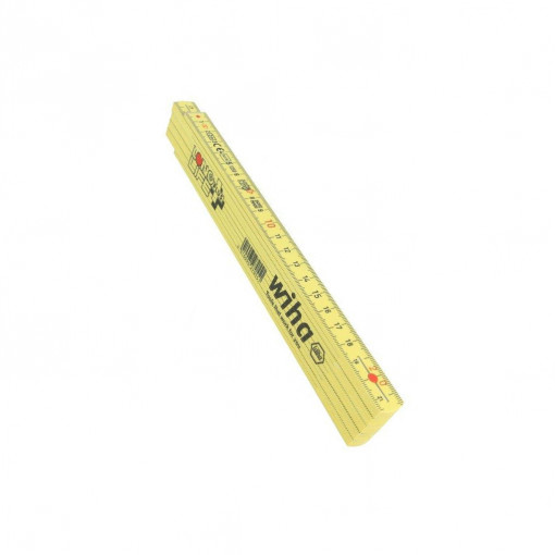 27055; Folding ruler; L: 2m; Width: 15mm; Colour: yellow; WIHA