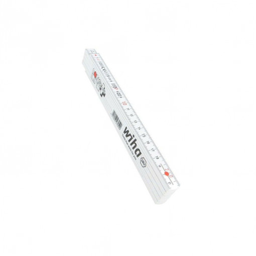 27059; Folding ruler; L: 2m; Width: 15mm; Colour: white; WIHA