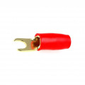 30.4410-02; Terminal: fork; M4; 10mm2; gold-plated; insulated; red; ACV