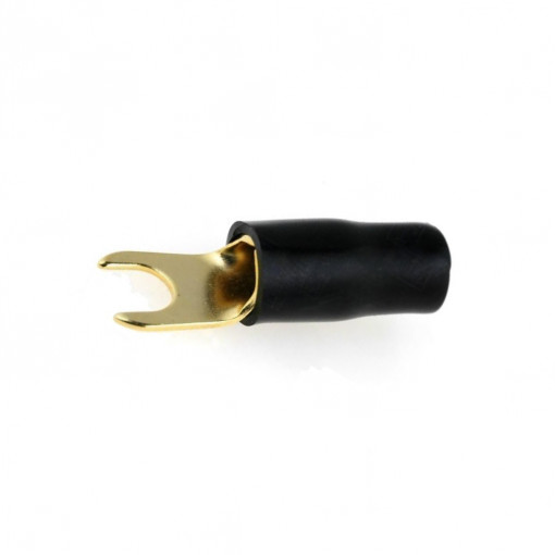 30.4410-03; Terminal: fork; M4; 10mm2; gold-plated; insulated; black; ACV 30.4410-03; Terminal: fork; M4; 10mm2; gold-plated; insulated; black; ACV