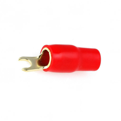 30.4420-02; Terminal: fork; M4; 20mm2; gold-plated; insulated; red; ACV 30.4420-02; Terminal: fork; M4; 20mm2; gold-plated; insulated; red; ACV