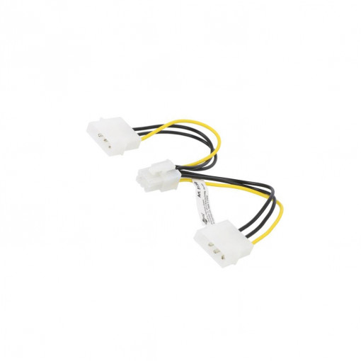 51360; Cable: mains; Molex male x2,PCI-E 6pin female; 0.15m; Goobay 51360; Cable: mains; Molex male x2,PCI-E 6pin female; 0.15m; Goobay