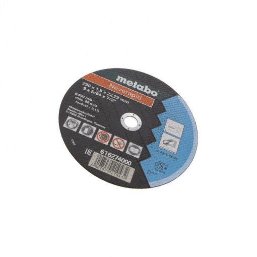 616274000; Cutting wheel; Ø: 230mm; Øhole: 22.23mm; Disc thick: 1.9mm; METABO 616274000; Cutting wheel; Ø: 230mm; Øhole: 22.23mm; Disc thick: 1.9mm; METABO