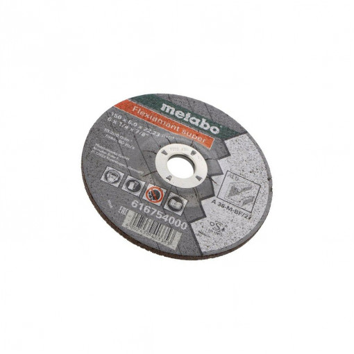 616754000; Grinding wheels; Ø: 150mm; Øhole: 22.2mm; Disc thick: 6mm; METABO 616754000; Grinding wheels; Ø: 150mm; Øhole: 22.2mm; Disc thick: 6mm; METABO