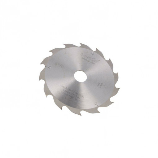 628005000; Circular saw; Ø: 190mm; Øhole: 30mm; W: 2.2mm; Teeth: 14; Mat: HW/CT; METABO