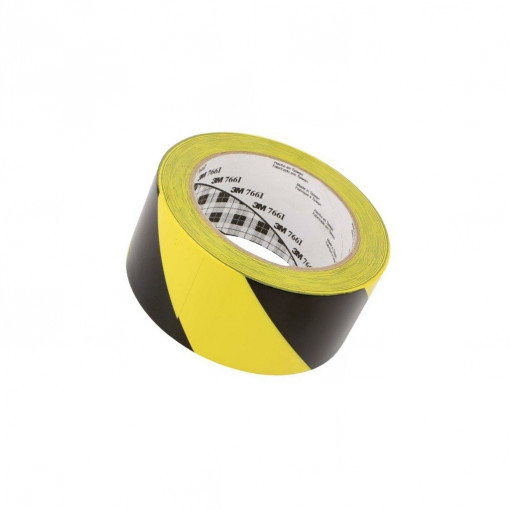 7100015263; Tape: warning; yellow-black; L: 33m; W: 50mm; Thk: 0.127mm; 3M