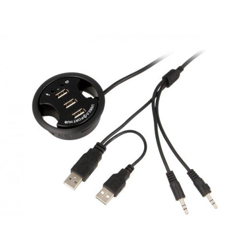 93894; Hub USB; USB 1.1,USB 2.0; black; Number of ports: 3; 480Mbps; Goobay