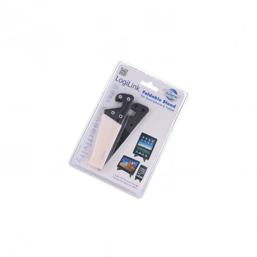 AA0039W; Tablet/smartphone stand; foldable; white,black; Kit: 2 stands; LOGILINK AA0039W; Tablet/smartphone stand; foldable; white,black; Kit: 2 stands; LOGILINK