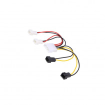 AK-CA-34; Cable: mains; 12V 3pin male x2,5V 3pin male x2,Molex male; AKYGA