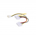 AK-CA-35; Cable: mains; 12V 3pin male x2,Molex male,Molex female; 0.15m; AKYGA