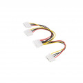 AK-CA-40; Cable: mains; Molex male,Molex female x3; 0.15m; AKYGA