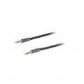 ; Cable; gold-plated; Jack 3.5mm 3pin plug,both sides; 1m; black; 4CARMEDIA