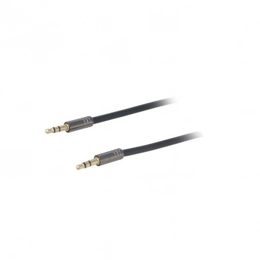 ; Cable; gold-plated; Jack 3.5mm 3pin plug,both sides; 1m; black; 4CARMEDIA