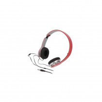 HS0035; Headphones with microphone; red,silver; Jack 3,5mm; 20÷20000Hz; LOGILINK