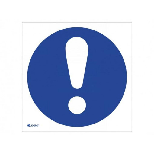 IM/001/C/F; Safety sign; regulatory; Mat: self-adhesive folie; W: 200mm; ANRO