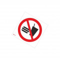 IP/022/C/P; Safety sign; prohibitory; Mat: PVC; W: 200mm; H: 200mm; ANRO