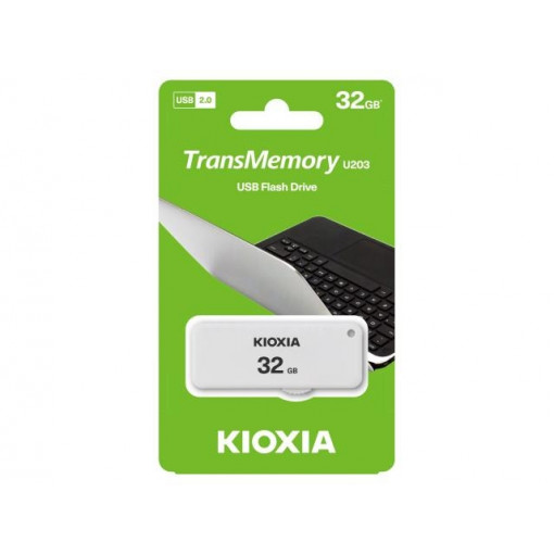 LU203W032GG4; Pendrive; USB 2.0; 32GB; USB A; YAMABIKO; Colour: white; KIOXIA