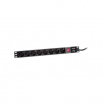PDU8C01; Plug socket strip: protective; Sockets: 8; 230VAC; 16A; 2m; IP20; LOGILINK