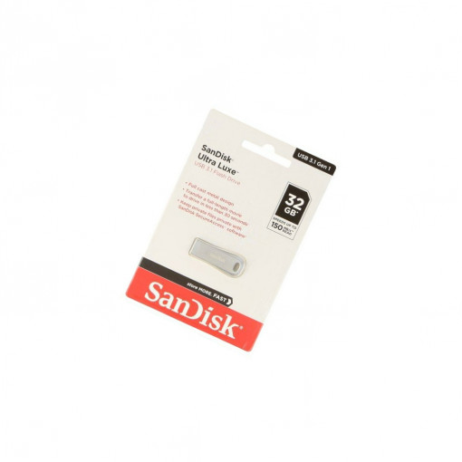 SDCZ74-032G-G46; Pendrive; USB 3.1; 32GB; 150MB/s; USB A; ULTRA LUXE; Colour: silver; SANDISK SDCZ74-032G-G46; Pendrive; USB 3.1; 32GB; 150MB/s; USB A; ULTRA LUXE; Colour: silver; SANDISK