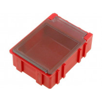 ; Bin; ESD; 41x37x15mm; Mat: Liastat (dispative); red; LICEFA ; Bin; ESD; 41x37x15mm; Mat: Liastat (dispative); red; LICEFA