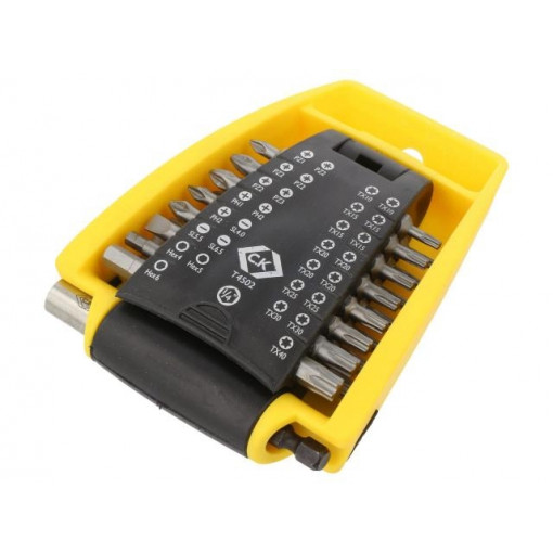 T4502; Kit: screwdriver bits; Pcs: 31; 25mm; Mounting: 1/4