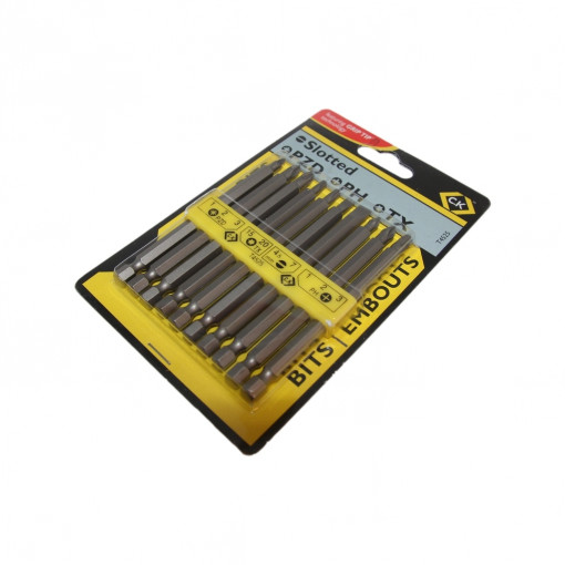 T4525; Kit: screwdriver bits; Pcs: 10; Phillips,Pozidriv®,Torx®,slot; C.K